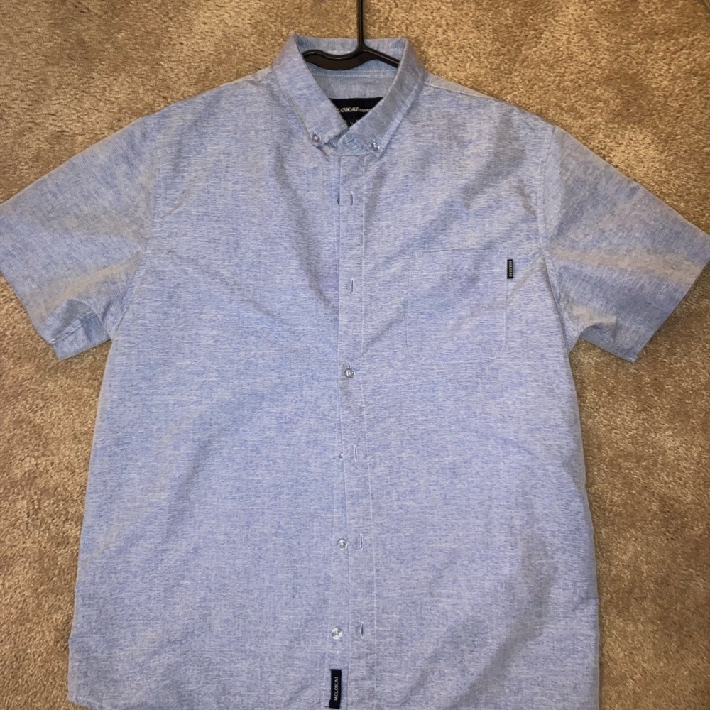Blue Casual Button Down Shirt